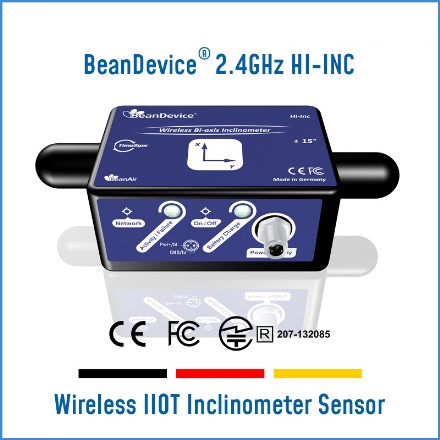 « wireless inclinometer sensor, 2.4GHz sensor series »