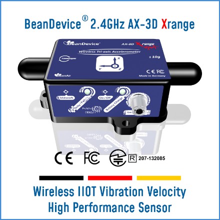 « wireless vibration sensor, high performance version, 2.4GHz sensor series »