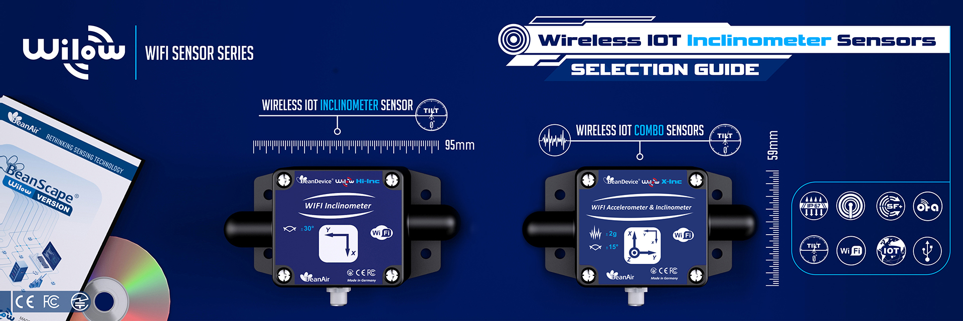 «Wireless IOT Inclinometer Sensors | WIFI Sensor Series»