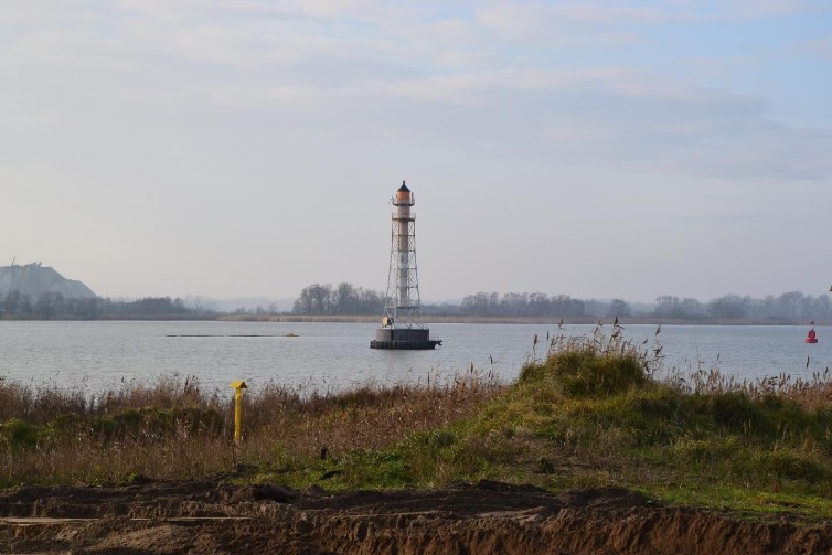 «PHOTO 3. Świnoujście-Szczecin fairway in the area under construction investment.»