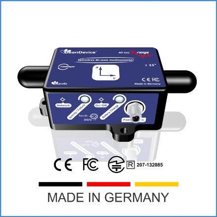 « wireless IOT inclinometer sensor, high performance version, 2.4GHz sensor series »