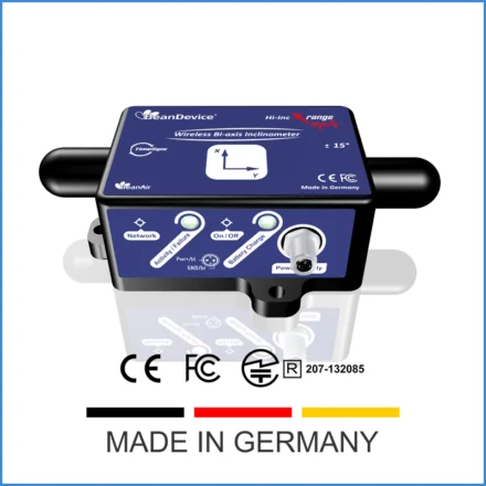 « wireless inclinometer sensor, high performance version, 2.4GHz sensor series »